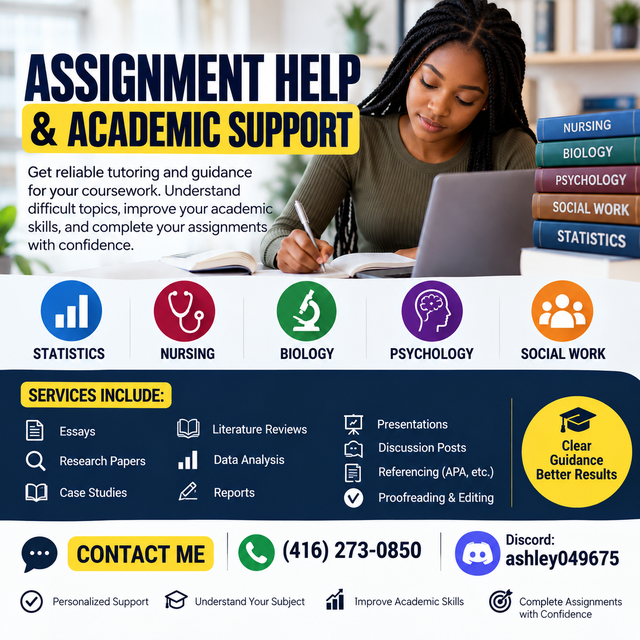 STATISTICS, NURSING, BIOLOGY ESSAY HELP PSYCHOLOGY, SOCIAL WORK