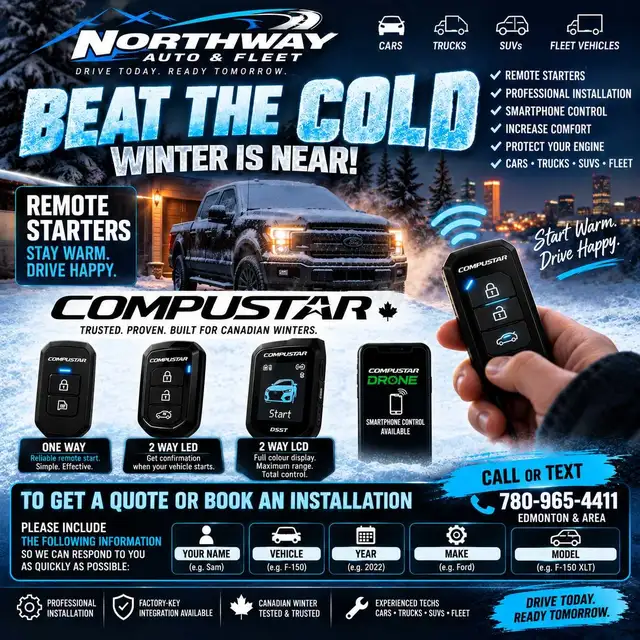 Compustar Remote Starter Installation – Edmonton & Surrounding