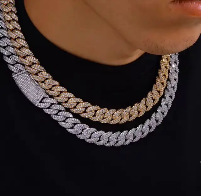 13MM Fully Iced Out 5A CZ Cuban Link Chains