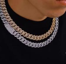 13MM Fully Iced Out 5A CZ Cuban Link Chains