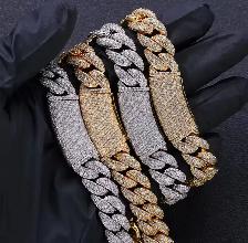 13MM Fully Iced Out 5A CZ Cuban Link Chains - Photo 2