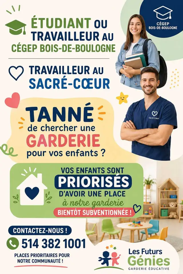 place garderie disponible