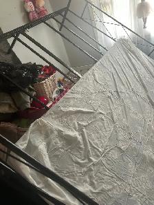 QUEEN BED FRAME   BRAND NEW MATTRESS AND COVER