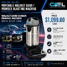 New CAEL 70L Portable Walnut Sand / Powder Blasting Machine