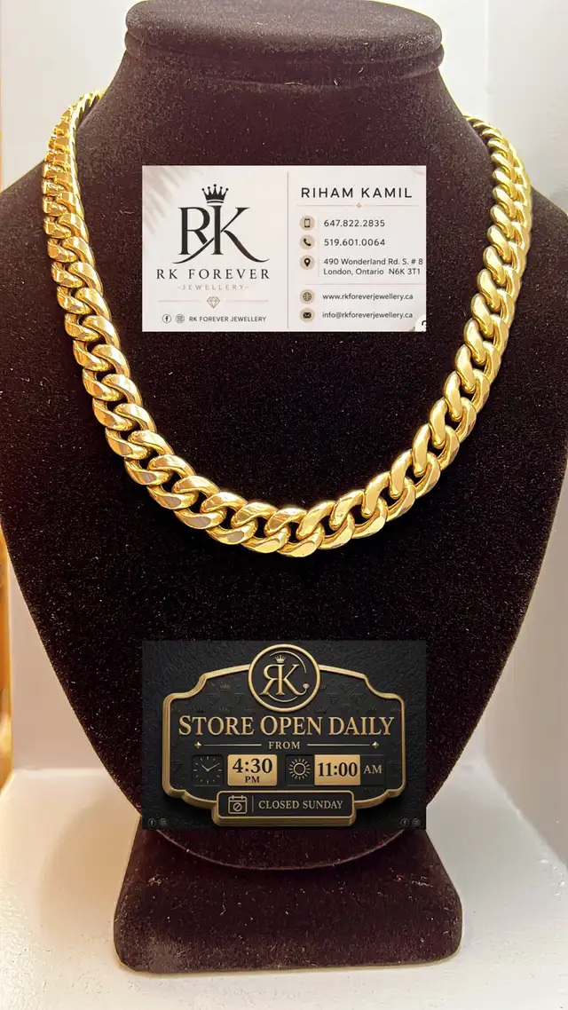 10K  yellow Gold Cuban Link  Chain  # R 52
