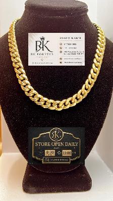10K  yellow Gold Cuban Link  Chain  # R 52