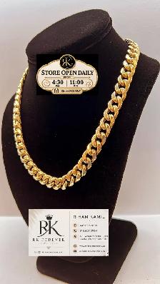 10K  yellow Gold Cuban Link  Chain  # R 52 - Photo 3