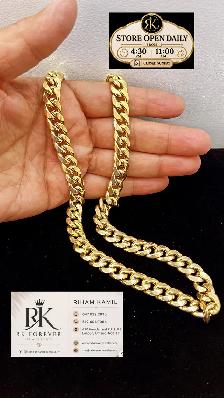 10K  yellow Gold Cuban Link  Chain  # R 52 - Photo 4