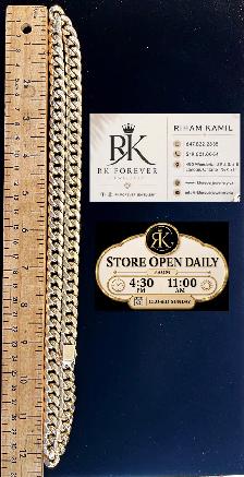 10K  yellow Gold Cuban Link  Chain  # R 52 - Photo 6