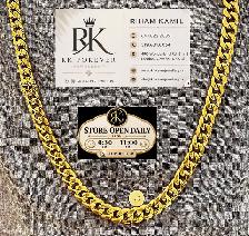 10K  yellow Gold Cuban Link  Chain  # R 52 - Photo 8