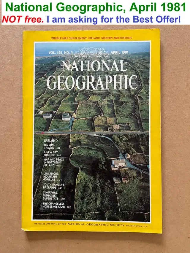 National Geographic Magazines from 1981, 1982, 1983 and 1984