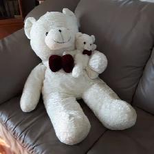 OURSON GÉANT NEUF SUPER-DOUZ 36'LONG AVEC BÉBÉ DANS BRAS: $25.00