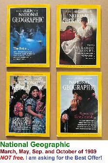 National Geographic Magazines 1989, 1990, 1998, 1999, 2001, 2002