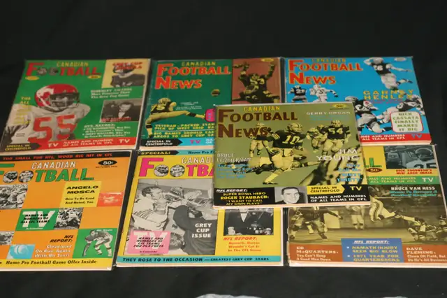 1970's CANADIAN FOOTBALL NEWS MAGAZINES