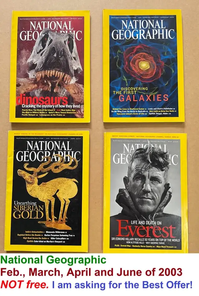 National Geographic Magazines from 2003, 2004, 2005 and 2006
