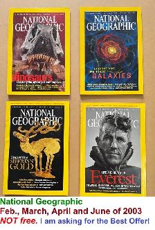 National Geographic Magazines from 2003, 2004, 2005 and 2006