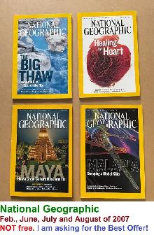 National Geographic Magazines from 2007, 2008 and 2009