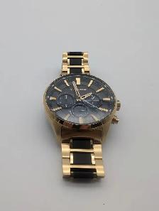 (B5431) Michael Hill Solar Chronograph Men's Watch Gold Tone...