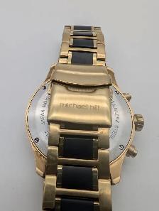 (B5431) Michael Hill Solar Chronograph Men's Watch Gold Tone... - Photo 6