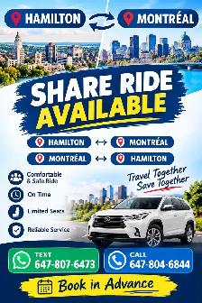 momtreal to GTA tonight available