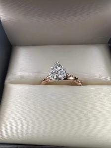 (B4848) Arthurs Rose Gold Diamond Cluster Twist Ring Size 6.2... - Photo 2