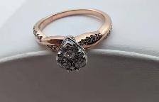 (B4848) Arthurs Rose Gold Diamond Cluster Twist Ring Size 6.2... - Photo 3