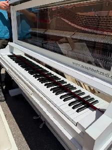 Unique Custom White Upright Piano – Pan Am Games Piece - Photo 4