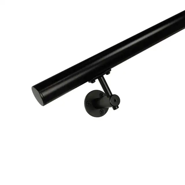 2x 6ft Industrial Aluminum 1.5 Inch Round Handrail Grab Bar Kit