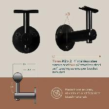 2x 6ft Industrial Aluminum 1.5 Inch Round Handrail Grab Bar Kit - Photo 4