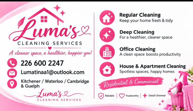 ✨ LUMA’S CLEANING SERVICES ✨