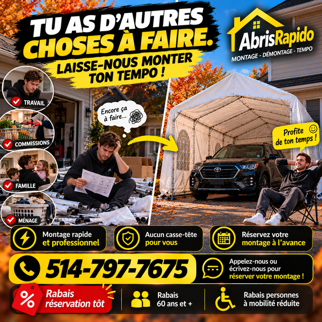 MONTAGE ABRIS D'AUTO