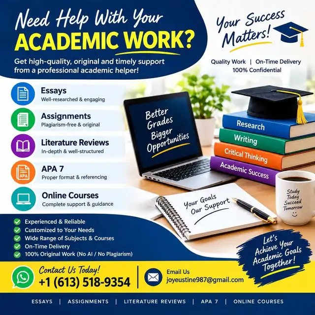 Essays | Assignments | Literature Reviews | APA 7 |Online Course