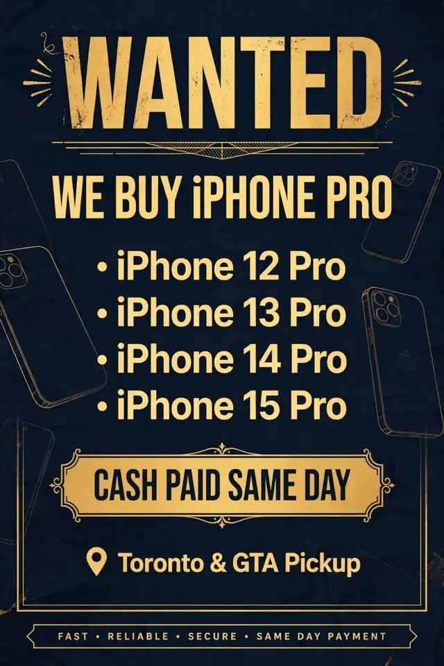 WANTED: iPhone Pro (12/13/14/15) - Cash Paid Same Day