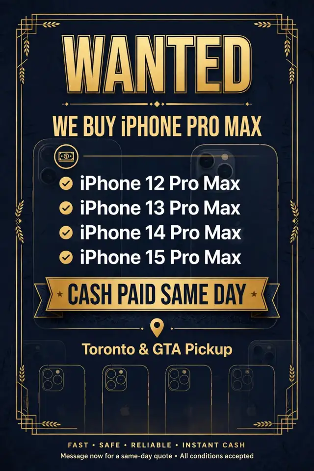 WANTED: iPhone Pro Max (12/13/14/15) - Cash Paid Same Day