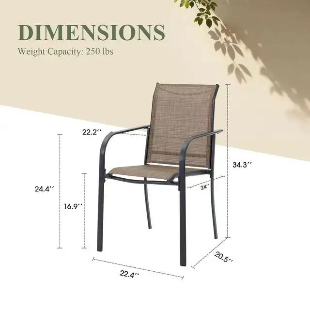 Brand New Stackable Outdoor Dining Chairs Special Selling at $19