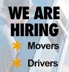 Now Hiring: Movers & Drivers (Part-Time)