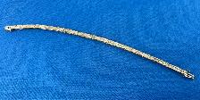 bracelet ( gourmette) en or jaune 10k avec diamants - Photo 2
