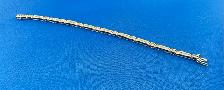 bracelet ( gourmette) en or jaune 10k avec diamants - Photo 3