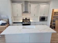 Quartz Kitchen Countertops – Islands & Waterfalls | Free Quotes - Photo 4