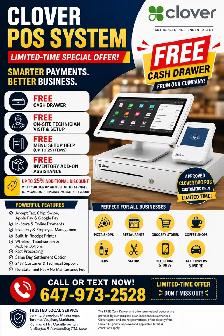 CLOVER PAYMENT TERMINALS – SPECIAL OFFER! CALL @ 647-973-2528