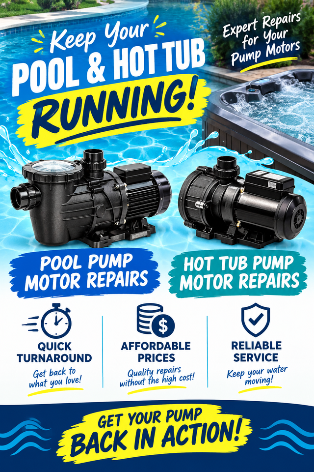 POOL PUMP REPAIR & HOT TUB PUMP REPAIR