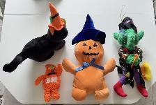 Halloween Stuffed Character/ Plush Decoration – Witch, Pumpkin, - Photo 2