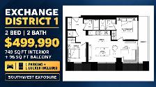 Exchange1 Condo Assignment | 2Bed2Bath | $499K | Parking Locker