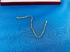 bracelet en or jaune 10k