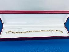 bracelet torsade en or jaune 10k