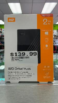 WD Drive Plus 2TB Portable HDD Hard Drive - BRAND NEW