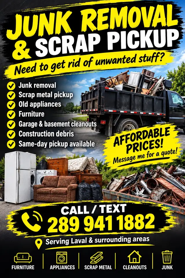 JUNK REMOVAL& PICK UP SCRAP