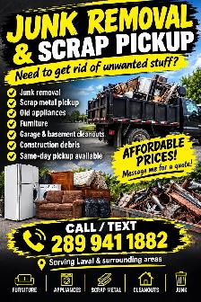 JUNK REMOVAL& PICK UP SCRAP