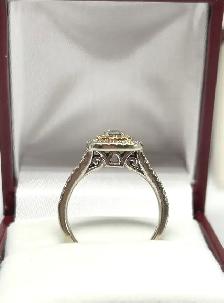 14K Two-Tone Diamond Double-Halo Ring - Photo 8