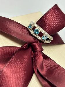 14k W/G Blue Diamond Ring - Photo 7